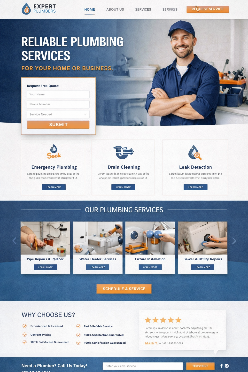 Professional home service business website