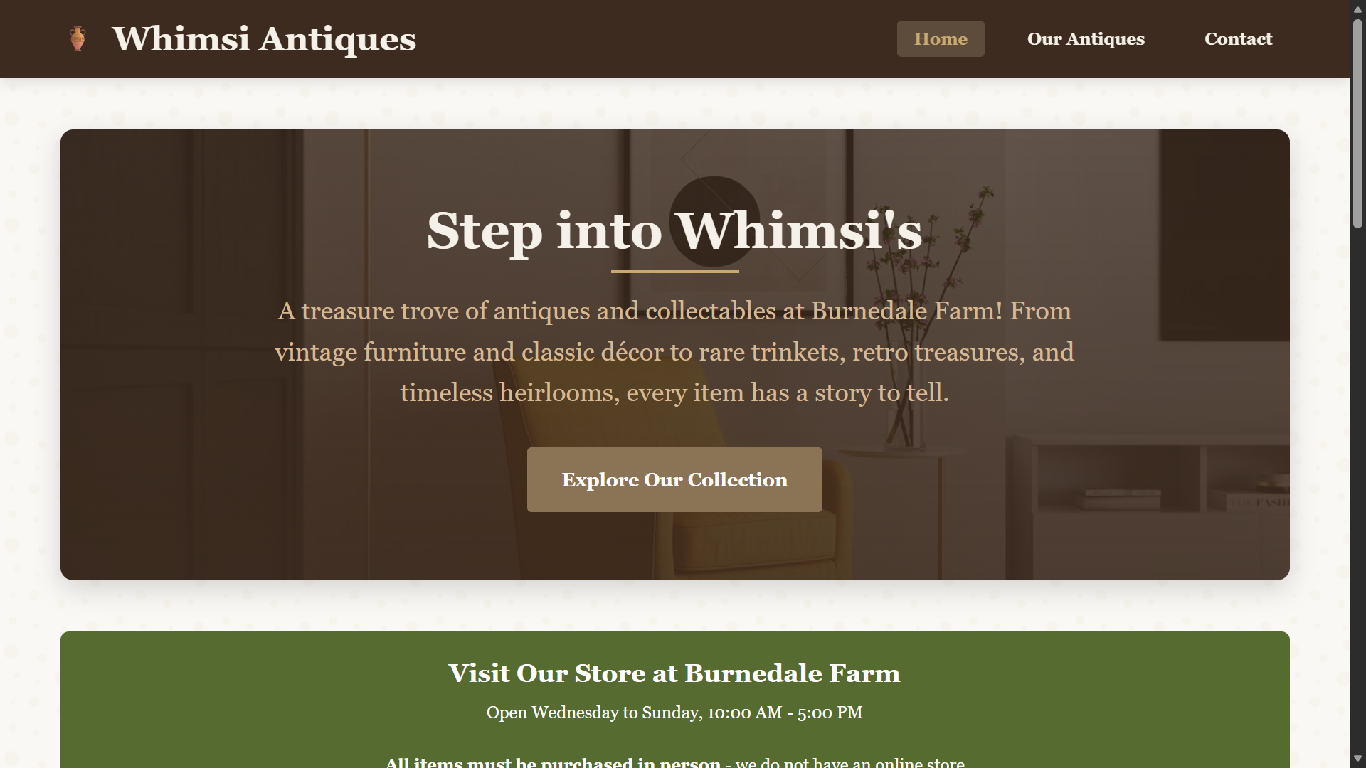 Restaurant Website Screenshot